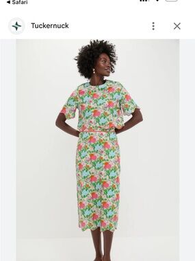 Tuckernuck Floral Flutter Sleeve Top in Pink, Green, White